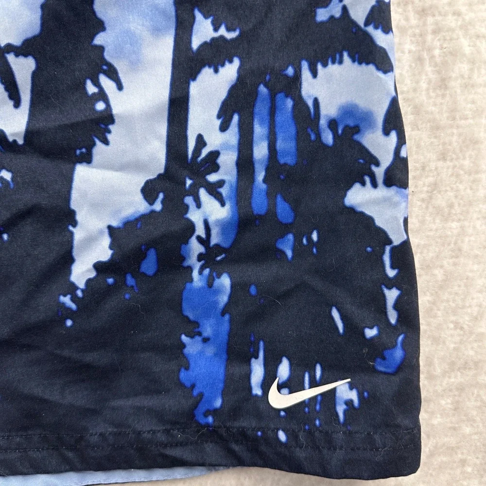 Nike Swim Trunks Mens L Blue Graphic Recycled Polyester  Board Shorts Beach Pool